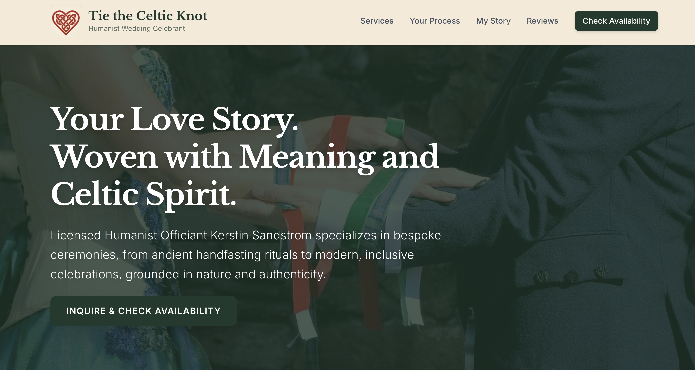 Tie the Celtic Knot - WordPress Theme para Celebrante de Bodas